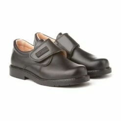 Zapatos Colegiales Niño Piel Velcro 435 Negro, De Angelitos -BOUTTYE Ventas zapatos colegiales nino piel velcro 435 negro de angelitos 2
