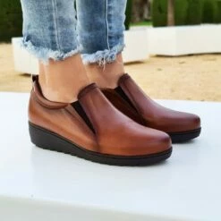 Zapatos Comfort Mujer Piel Plantilla Extraíble 70620 Cuero, De Tupié -BOUTTYE Ventas zapatos comfort mujer piel plantilla extraible 70620 cuero de tupie 2