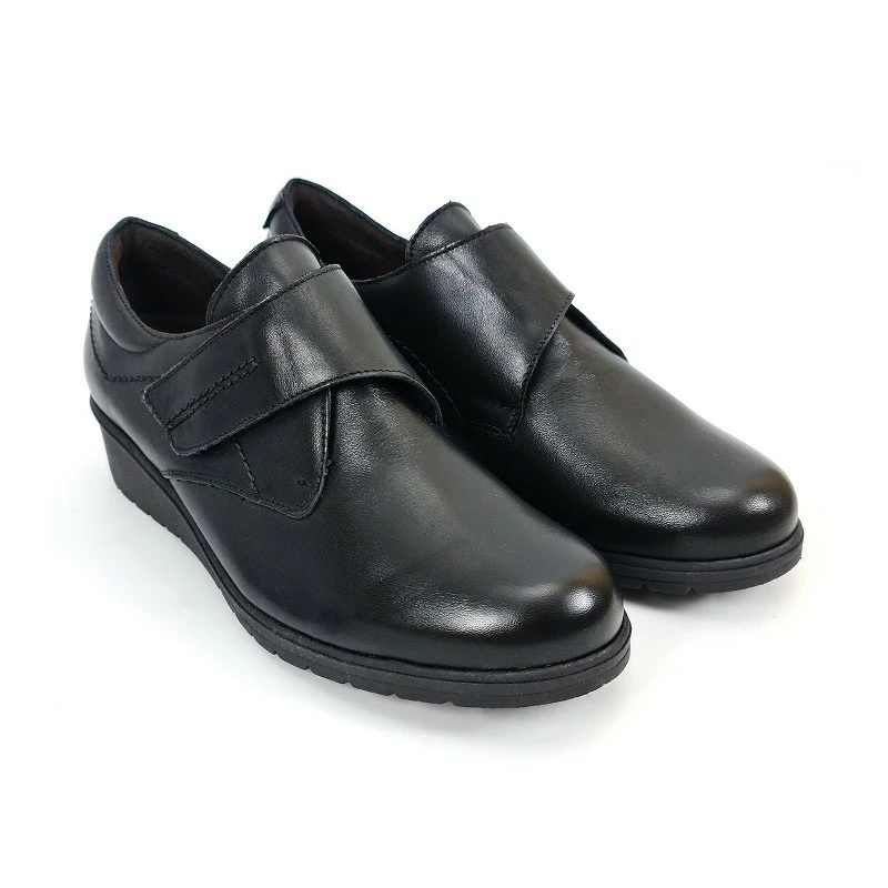 Zapatos Cómodos Mujer Piel Cuña Velcro Plantilla Extraíble 70243 Negro, De Tupié 8 Zapatos Cómodos Mujer Piel Cuña Velcro Plantilla Extraíble 70243 Negro, De Tupié - Imagen 6