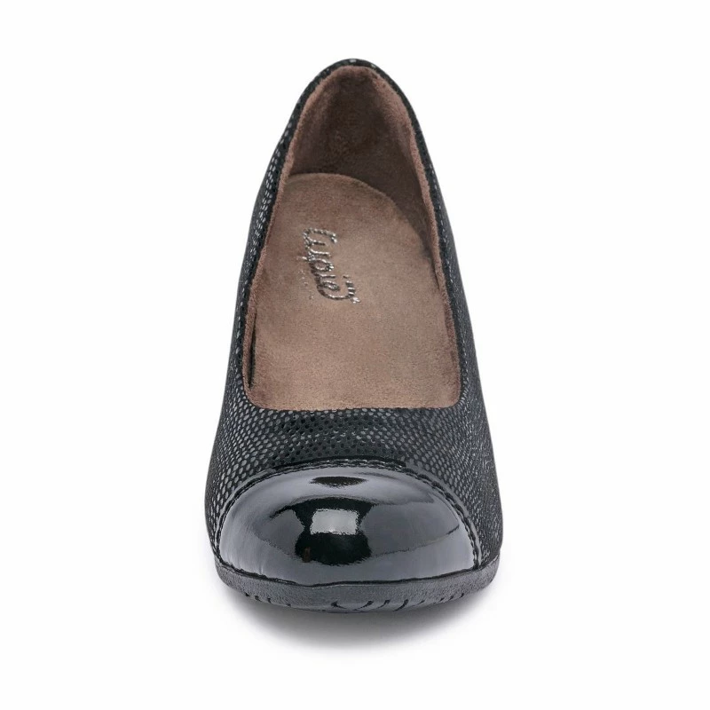 Zapatos De Salón Cómodos Mujer Piel Punta Charol Plantilla Extraíble 93 Negro, De Tupié 4 Zapatos De Salón Cómodos Mujer Piel Punta Charol Plantilla Extraíble 93 Negro, De Tupié - Imagen 2