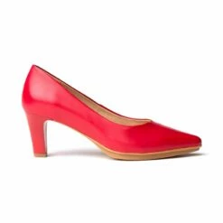 Zapatos De Salón Confort Mujer Piel Napa Tacón Medio 1498 Rojo, De Eva Mañas