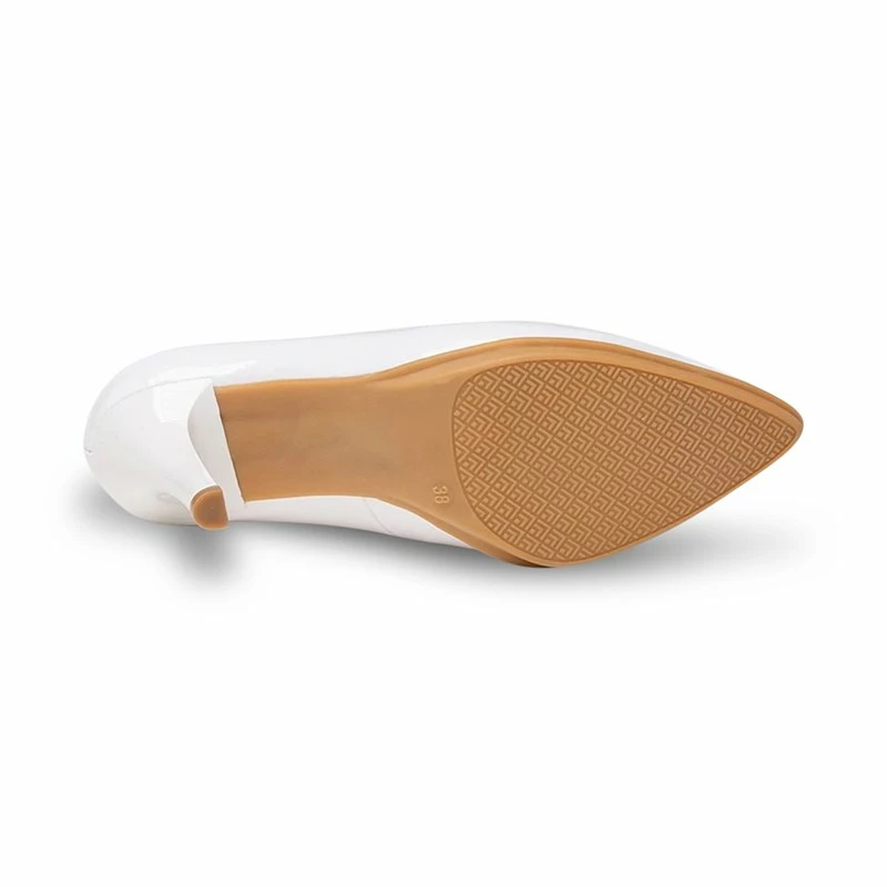 Zapatos De Salón Mujer Piel Charol Tacón Alto 1499 Blanco, De Eva Mañas 6 Zapatos De Salón Mujer Piel Charol Tacón Alto 1499 Blanco, De Eva Mañas - Imagen 4