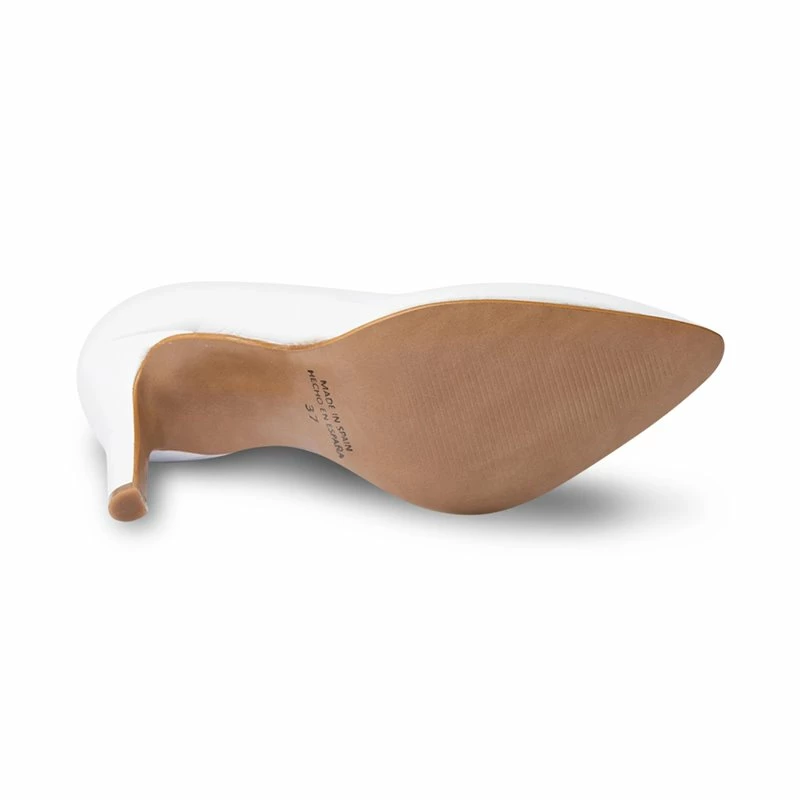 Zapatos De Salón Mujer Piel Napa Tacón Alto 1494 Blanco, De Eva Mañas 6 Zapatos De Salón Mujer Piel Napa Tacón Alto 1494 Blanco, De Eva Mañas - Imagen 4