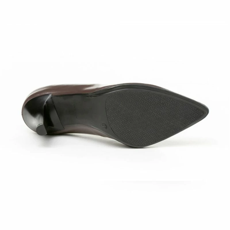 Zapatos De Salón Mujer Piel Napa Tacón Alto 1500 Marrón, De Eva Mañas 6 Zapatos De Salón Mujer Piel Napa Tacón Alto 1500 Marrón, De Eva Mañas - Imagen 4