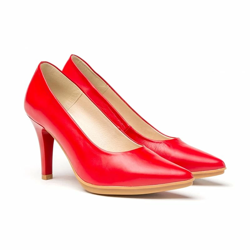 Zapatos De Salón Mujer Piel Napa Tacón Alto 1500 Rojo, De Eva Mañas 4 Zapatos De Salón Mujer Piel Napa Tacón Alto 1500 Rojo, De Eva Mañas - Imagen 2