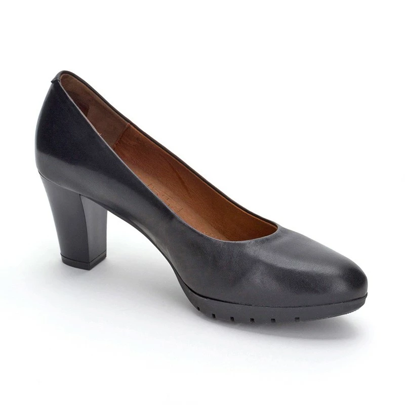 Zapatos De Salón Mujer Piel Tacón Medio Muy Cómodos 2220W Negro, De Desireé 4 Zapatos De Salón Mujer Piel Tacón Medio Muy Cómodos 2220W Negro, De Desireé - Imagen 2