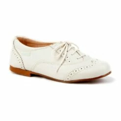 Zapatos Oxford Colegiales Infantil Niño Piel Cordones 1394 Beige, De Angelitos -BOUTTYE Ventas zapatos oxford colegiales infantil nino piel cordones 1394 beige de angelitos 2