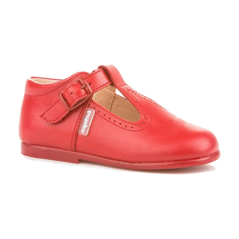 Zapatos Pepitos Colegiales Infantil Niño Niña Piel Hebilla 503 Rojo, De Angelitos 5 Zapatos Pepitos Colegiales Infantil Niño Niña Piel Hebilla 503 Rojo, De Angelitos - Imagen 3