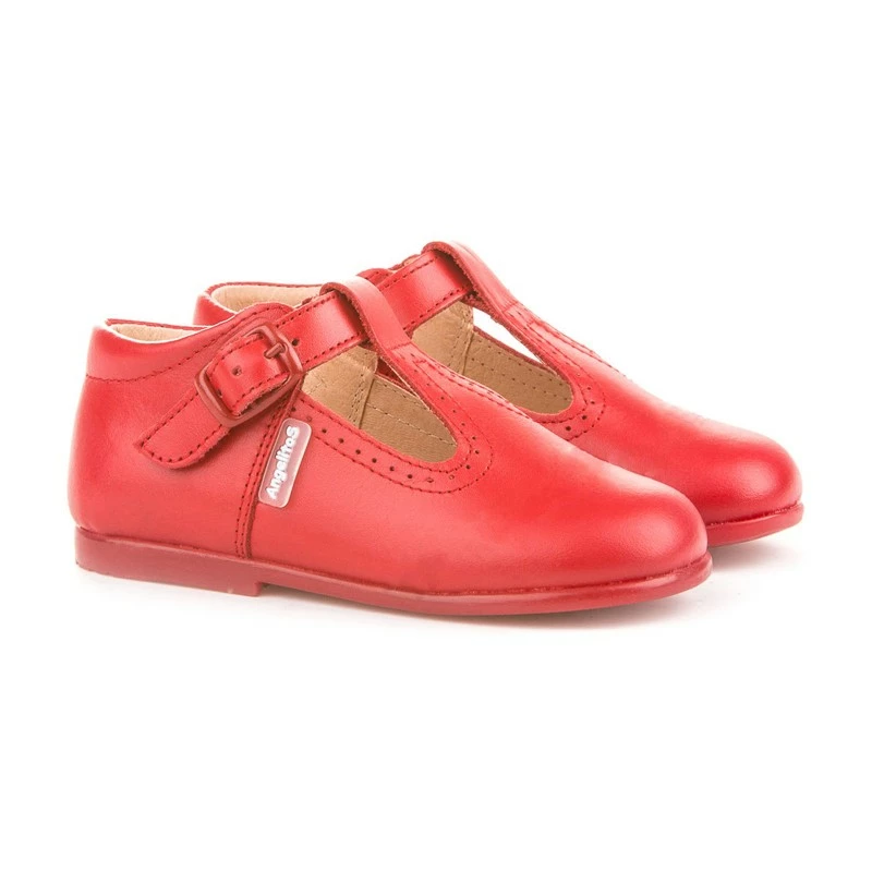 Zapatos Pepitos Colegiales Infantil Niño Niña Piel Hebilla 503 Rojo, De Angelitos 3 Zapatos Pepitos Colegiales Infantil Niño Niña Piel Hebilla 503 Rojo, De Angelitos