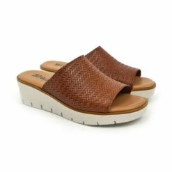 Zuecos Cuña Baja Mujer Piel Grabada Punta Abierta Plantilla Acolchada 22802 Cuero, De Blusandal -BOUTTYE Ventas zuecos cuna baja mujer piel grabada punta abierta plantilla acolchada 22802 cuero de blusandal 5