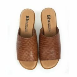 Zuecos Cuña Baja Mujer Piel Grabada Punta Abierta Plantilla Acolchada 22802 Cuero, De Blusandal -BOUTTYE Ventas zuecos cuna baja mujer piel grabada punta abierta plantilla acolchada 22802 cuero de blusandal 6