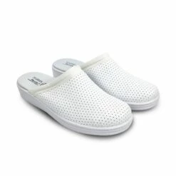 Zuecos Sanitarios Hombre Piel Perforada Destalonados 298 Blanco, De Percla -BOUTTYE Ventas zuecos sanitarios hombre piel perforada destalonados 298 blanco de percla 3