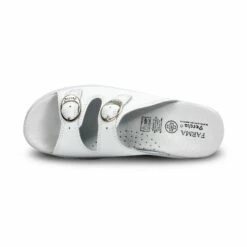 Zuecos Sanitarios Mujer Piel Destalonados Punta Abierta Dos Hebillas 797 Blanco, De Percla -BOUTTYE Ventas zuecos sanitarios mujer piel destalonados punta abierta dos hebillas 797 blanco de percla 4