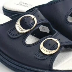 Zuecos Sanitarios Mujer Piel Destalonados Punta Abierta Dos Hebillas 797 Marino, De Percla -BOUTTYE Ventas zuecos sanitarios mujer piel destalonados punta abierta dos hebillas 797 marino de percla 1