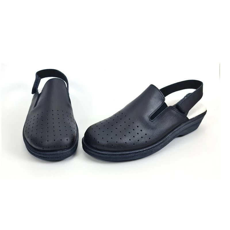 Zuecos Sanitarios Mujer Piel Perforada Destalonados Velcro 794 Marino, De Percla 7 Zuecos Sanitarios Mujer Piel Perforada Destalonados Velcro 794 Marino, De Percla - Imagen 5