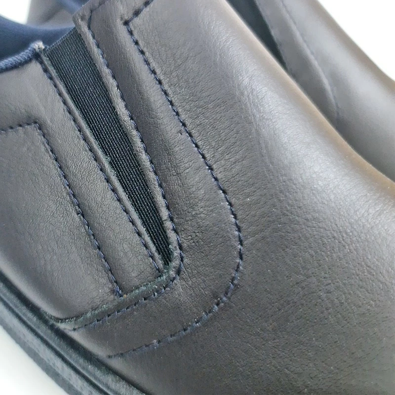 Zuecos Sanitarios Mujer Piel Sin Cordones Anatómicos 18791 Marino, De Percla 4 Zuecos Sanitarios Mujer Piel Sin Cordones Anatómicos 18791 Marino, De Percla - Imagen 2