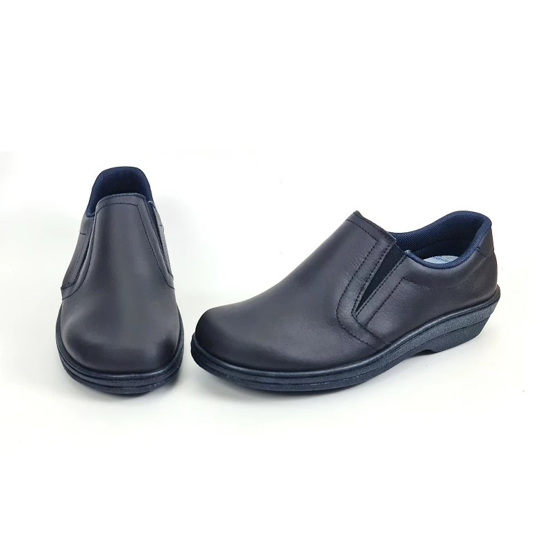 Zuecos Sanitarios Mujer Piel Sin Cordones Anatómicos 18791 Marino, De Percla 8 Zuecos Sanitarios Mujer Piel Sin Cordones Anatómicos 18791 Marino, De Percla - Imagen 6